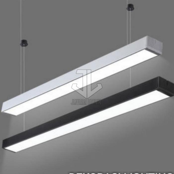 KAP LAMPU GANTUNG LED T8 KANTOR 120CM 1X18W 2X18W TL LINEAR