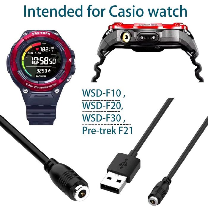 Kabel Charger tipe USB Black Protrek Wsd-f20 Wsd-f30 Wsd-f10 Wsd-f21 Gsw-H1000 aftermarket