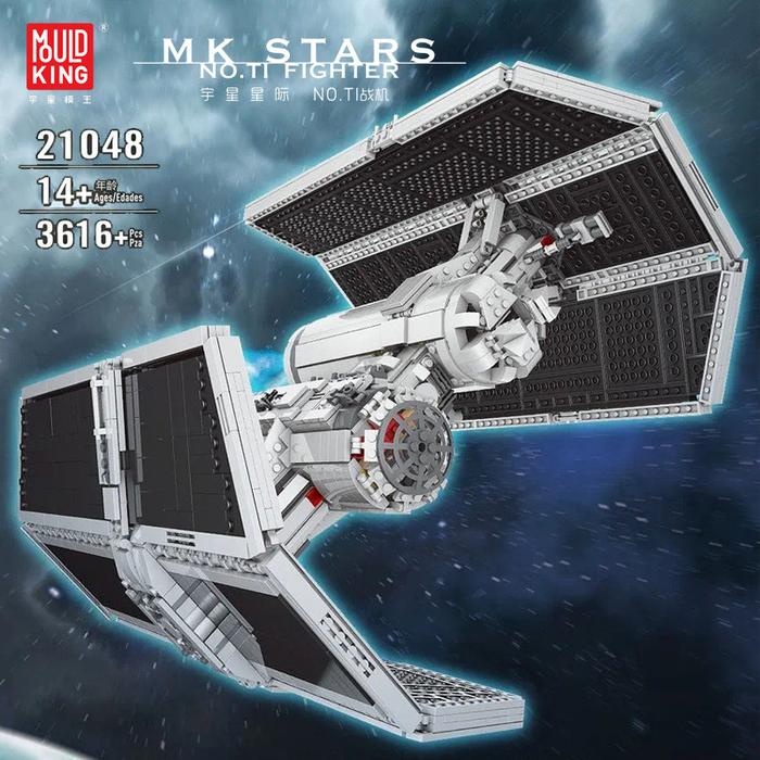 MOULD KING 21048 Star Plan Fighter Building Blocks MOC TIE Bomber