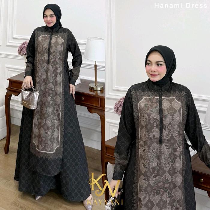 Hanami dress gamis terbaru Premium original import by Kayyani