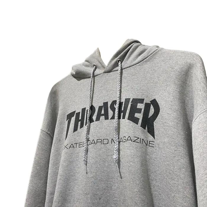 Hoodie abu abu keren Thrasher