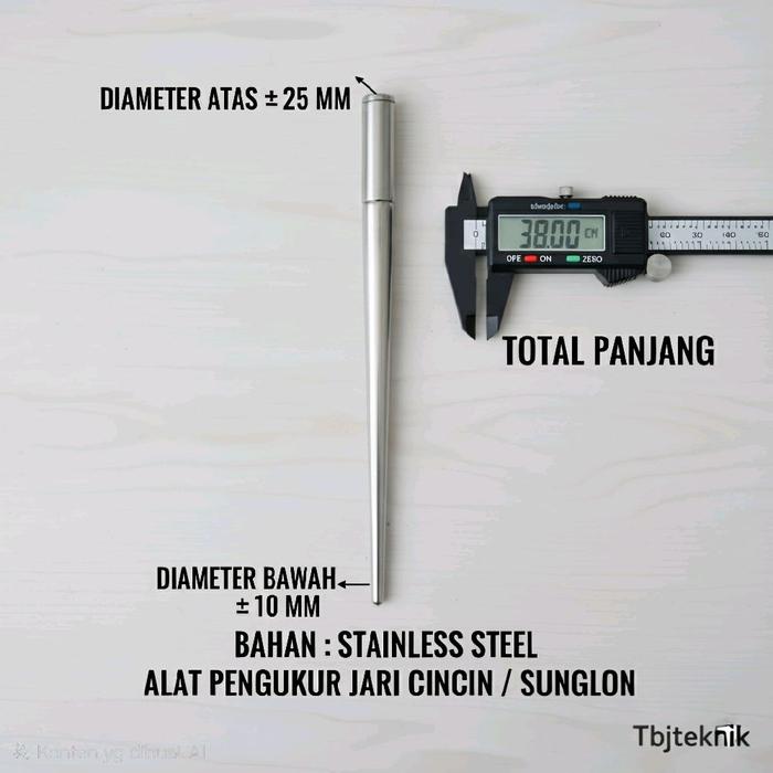 sunglon stainless steel alat pengukur bulatan cincin emas,perak dan batu akik