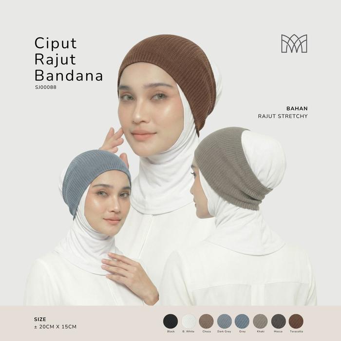 Mayang Collection - Ciput Rajut Premium Bandana Inner Kerudung Hijab Rajut Elastis Anti Melorot Anti