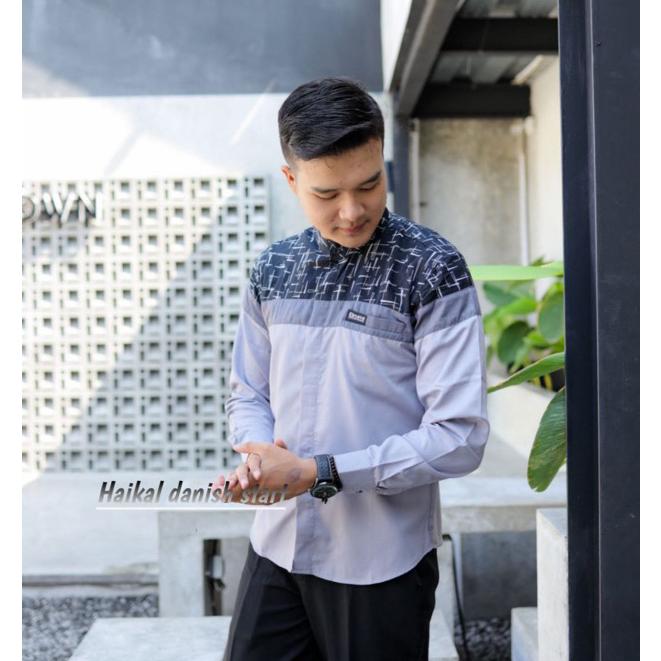 Baju Koko Terbaru Elrumi Lengan Panjang Motif Senopati Terbaru
