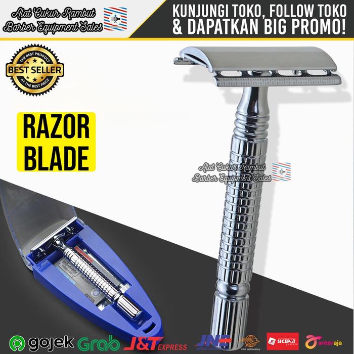 Razor Blade Pisau Cukur Kumis Jenggot Model Jadul Isi Silet Untuk Pribadi RIMEI