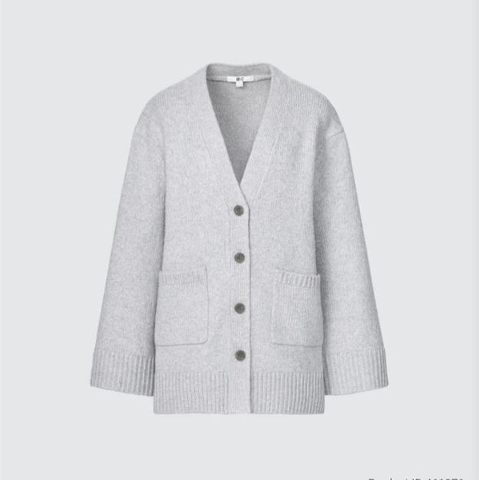 Preloved Soft Knit Flared V Neck Cardigan Uniqlo C Second Original