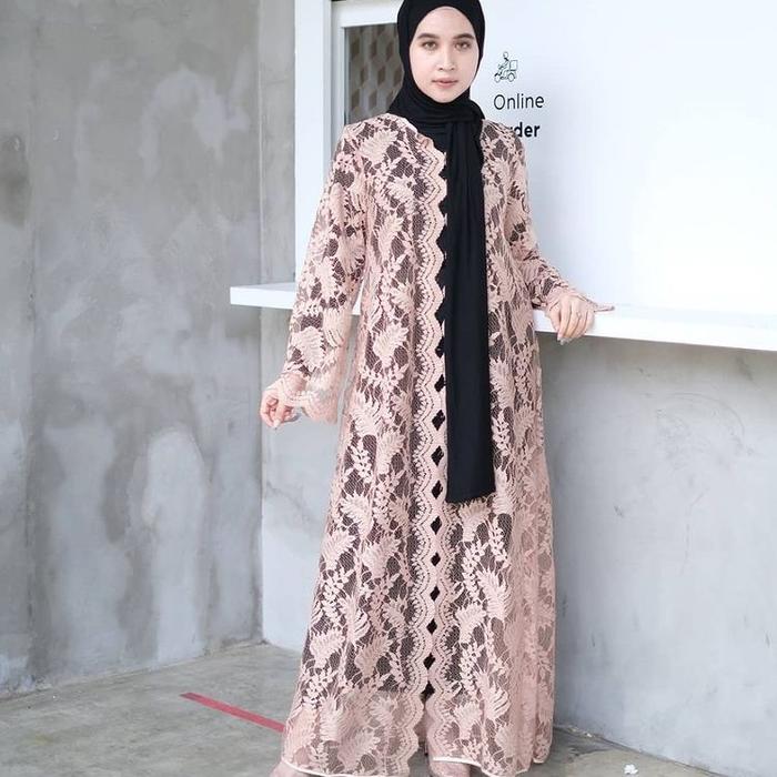 Long kardigan brokat/Long outer/Outer brokat