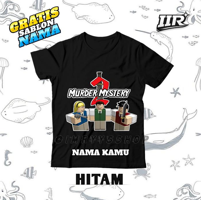 (BISA COD) Kaos Atasan Anak Gambar Murder Mystery 2 Game Roblox / Baju Roblox Game Permainan Murder 