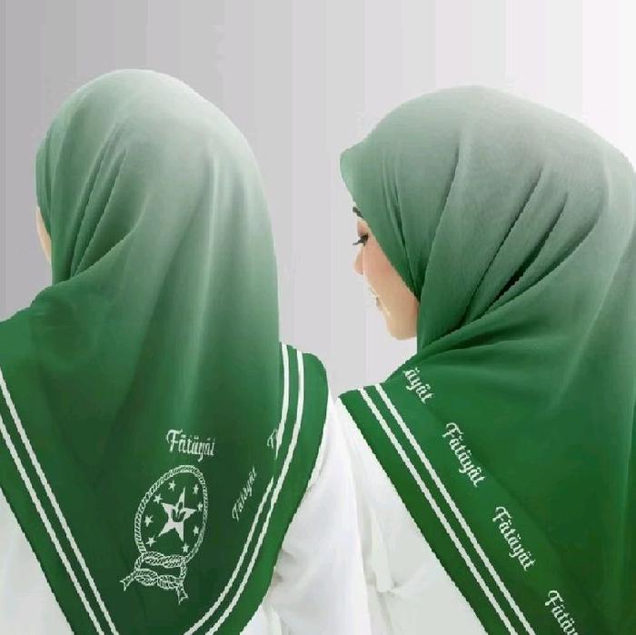 Hijab segi empat motif NU Muslimat & Fataya