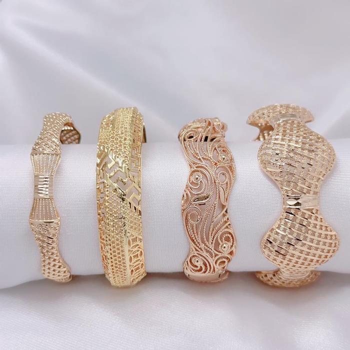 Gelang Bangkok Dubai Titanium perhiasan lapis emas 24 karat
