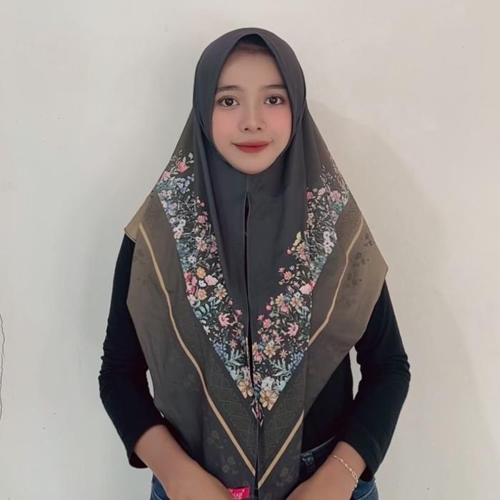ZhiadHijab - Hijab Instan S3 Gesper Motif Pita Nyaman saat dipakai Muslim Kerudung Wanita Bergo jilb