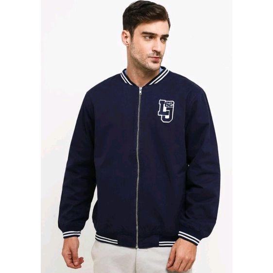 Jaket Bomber Pria Original Lois MJF145 Distro Casual Navy