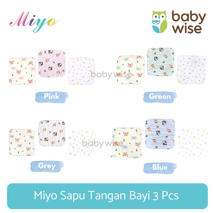 Miyo Sapu Tangan Bayi 3 Pcs - Sapu Tangan Anak Bayi