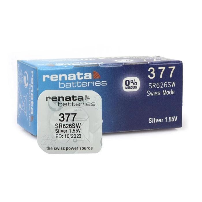 Renata Ori 377 Sr626Sw Baterai Jam Batrai Batrei Battery Batre Asli Sr626 Sw Sr 626 Prenium