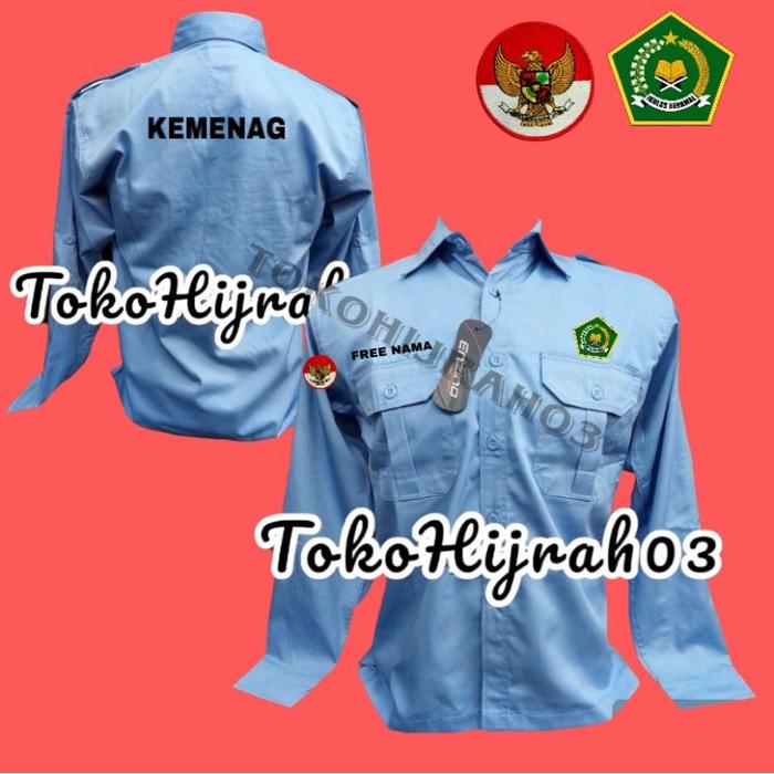 SERAGAM KEMENAG KEMENTERIAN AGAMA KEMEJA LENGAN PANJANG KEMENAG BAJU PDH KEMENAG KEMEJA KEMENAG SERA