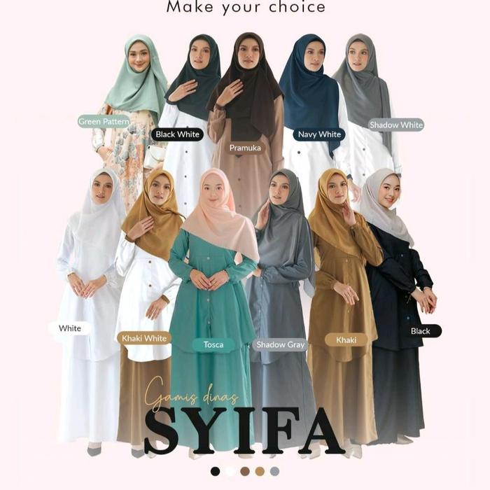 Syifa Dress By Maharani Seragam Dinas Pemda Wanita Bahan Katun Baju Dinas Pemda Wanita Seragam Dinas