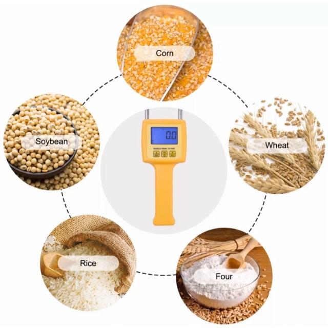 TK100S Moisture Meter Portable Grain Digital for Corn Wheat Rice Bean Flour Kadar Air Biji Bubuk