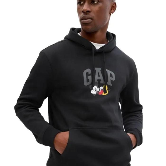 Jaket Sweatshirt Hoodie Gap × Disney Mickey Mouse Relaxed Unisex Black Original
