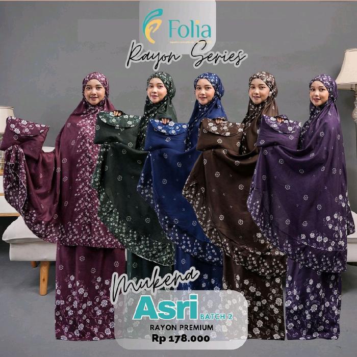 Folia Mukena Asri - Mukena Motif Bahan Rayon Premium