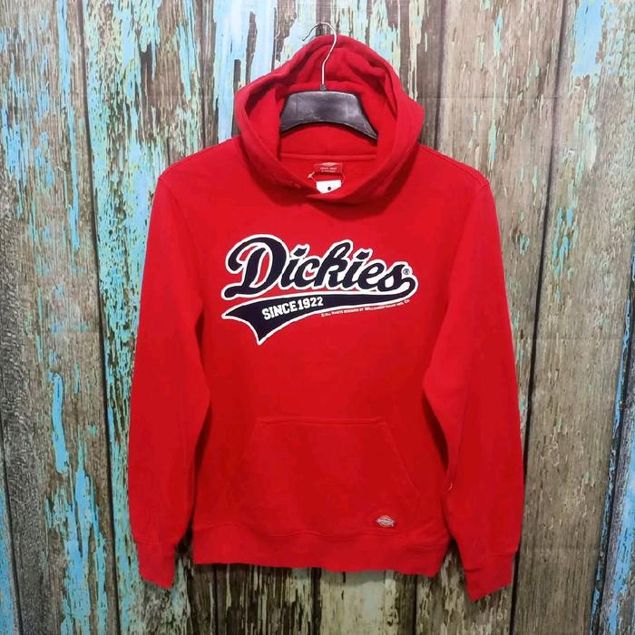 Hoodie Dickies merah bagus keren size M