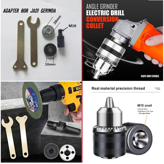 adaptor bor ke gerinda chuck bor adaptor gerinda ke bor kepala bor