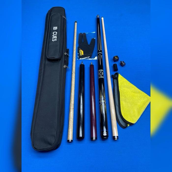 STIK PLAY KAYU BILLIARD HANDMADE PAKET LENGKAP JUMPBREAK