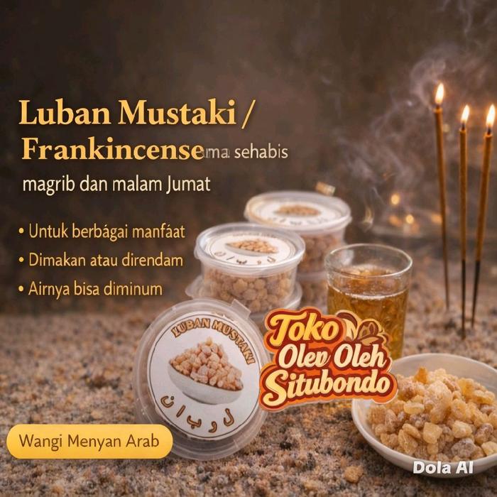(beli 5 gratis 1 +free stiker darkah) luban tarim grade A /mustakin /mustaki/mustaqi/menyan arab asl
