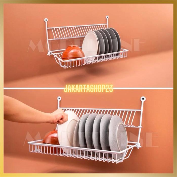 READY Modelline rak piring gelas gantung dinding / rak piring lipat / rak piring gelas lipat gantung