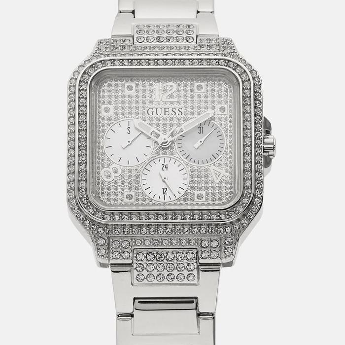 Jam Tangan Kasual Elegan Guess Deco GW0472L2 dengan Strap Metal Emas dan Kaca Saphire Glass