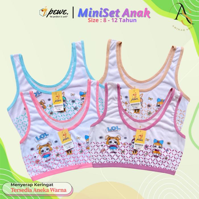NEW [ paket hemat ] 12 Pcs Miniset Anak Premium Quality Sd Smp Motif Karakter Tali Lebar / Miniset A