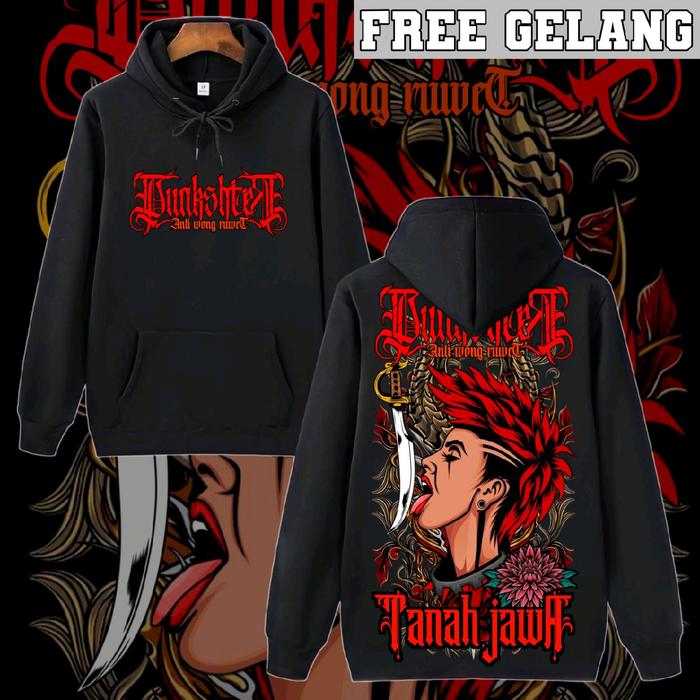 HOODIE PUNKSHTER TANAH JAWA ANTI WONG RUWET FREE GELANG
