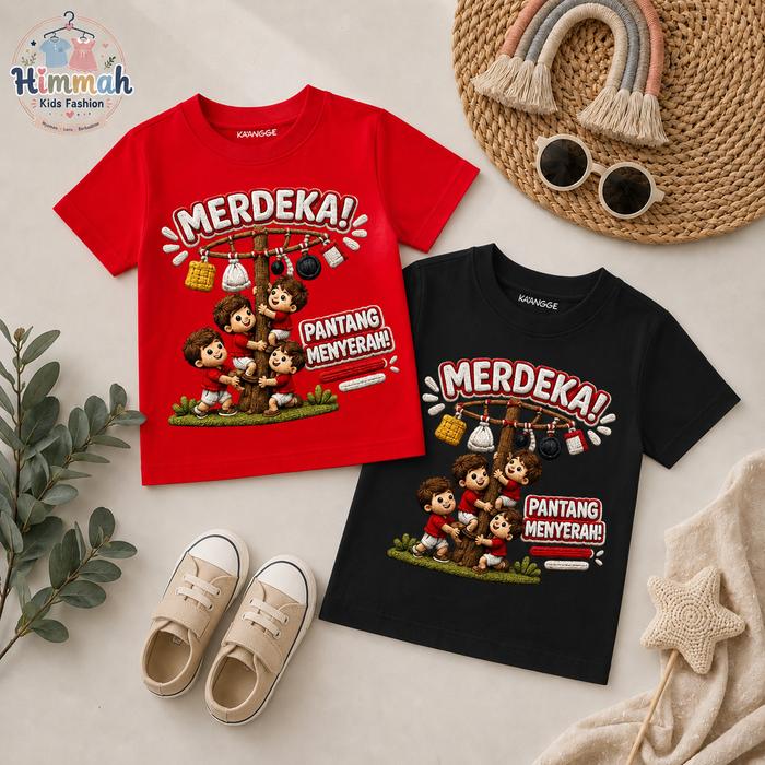Baju Kemerdekaan Kaos Garuda Merah Putih Indonesia 17 Agustus Panjat Pinang Keren Usia 1-10 Tahun