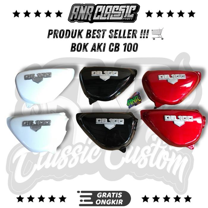 Cover aki Bok aki tepong aki honda CB 100 CB100 Merah Putih Hitam