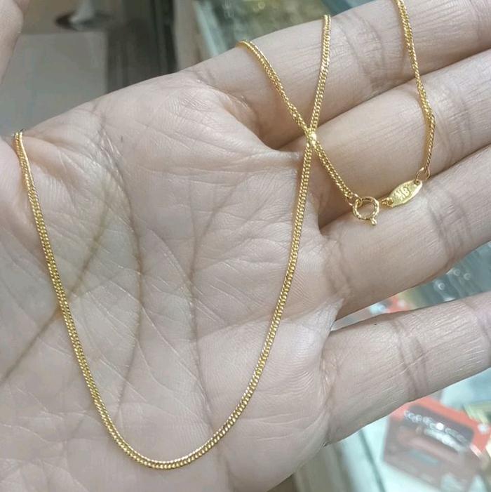 Kalung Holo Gepeng Kadar 8K 375% untuk Wanita berat ringan