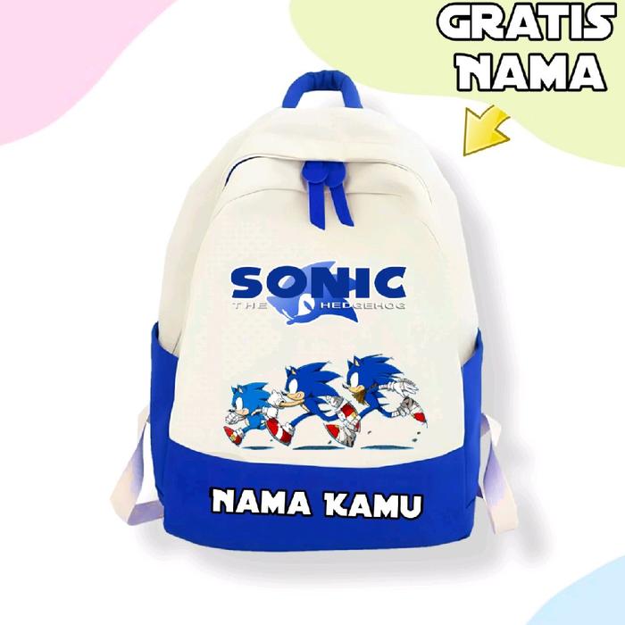 Tas Ransel Backpack Anak Animasi Sonic The Hedgehog 3 / Tas Ransel Anak Sonic The Hedgehog Generatio