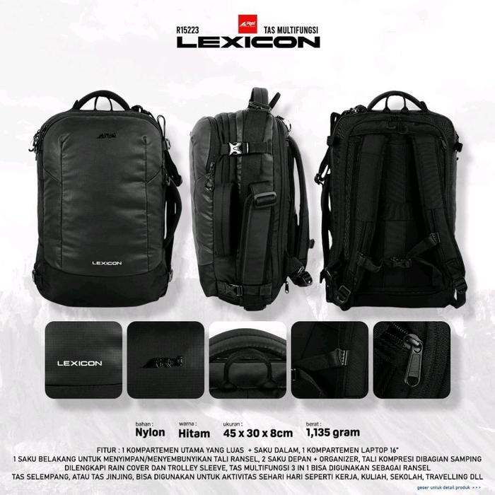 Tas Ransel Multifungsi Lexicon Arei Outdoorgear Art 5223 Backpack