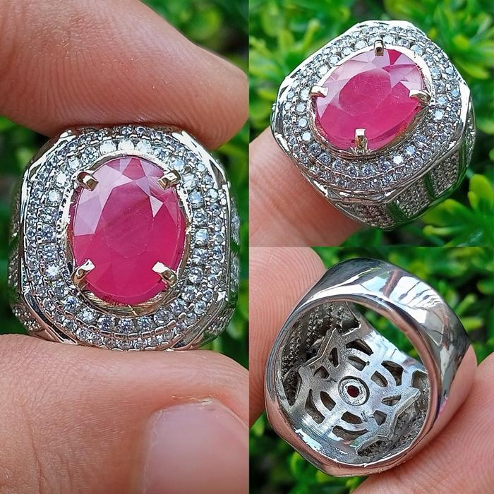 Cincin Batu Ruby Mozambik Cutting Afrika
