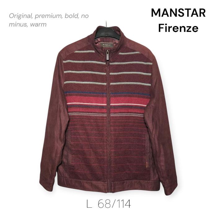 MANSTAR Firenze Casual Warm Jacket Tebal Nyaman Stylish Pria Size L Jaket Sweater Zipper