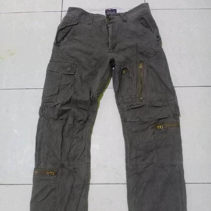 Celana cargo charcoal pria Original Alpha Industries inc