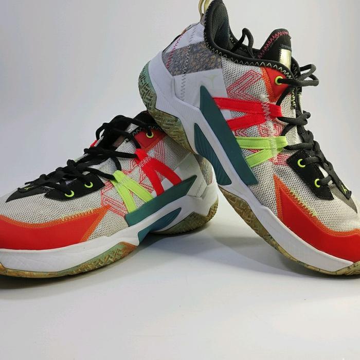 Sepatu Sneakers Air Jordan Westbrook One Take 2 PF White Multi (Golden Size 45)