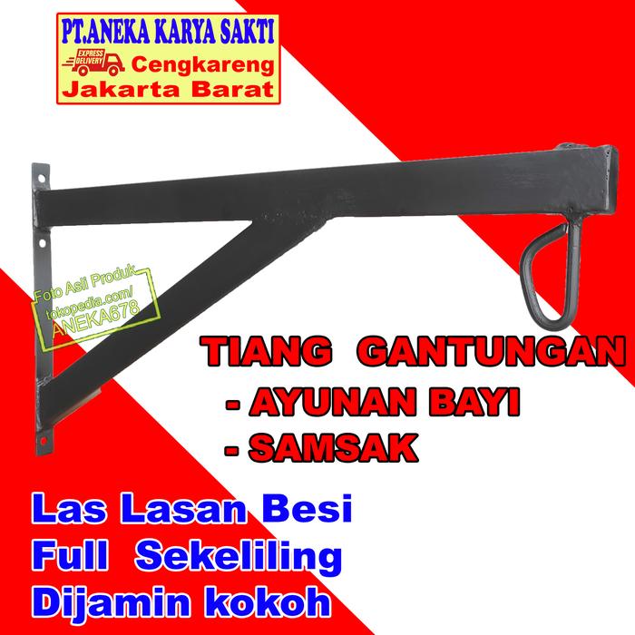BESI GANTUNGAN AYUNAN BAYI BALITA SAMSAK TINJU GYM POT BUNGA SANGKAR BURUNG LAMPU TEMPEL DINDING