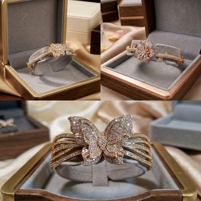 (Gelang) Permata Zirconia Plating Rhodium