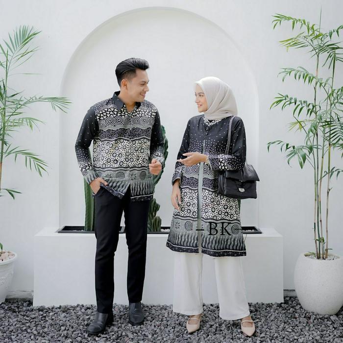 Batik Couple Seragam batik Kombinasi model tunik bolero