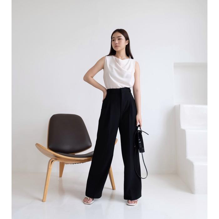 Beige Studio - Loui Pants | Bawahan Celana Panjang High Waist Kulot Wanita