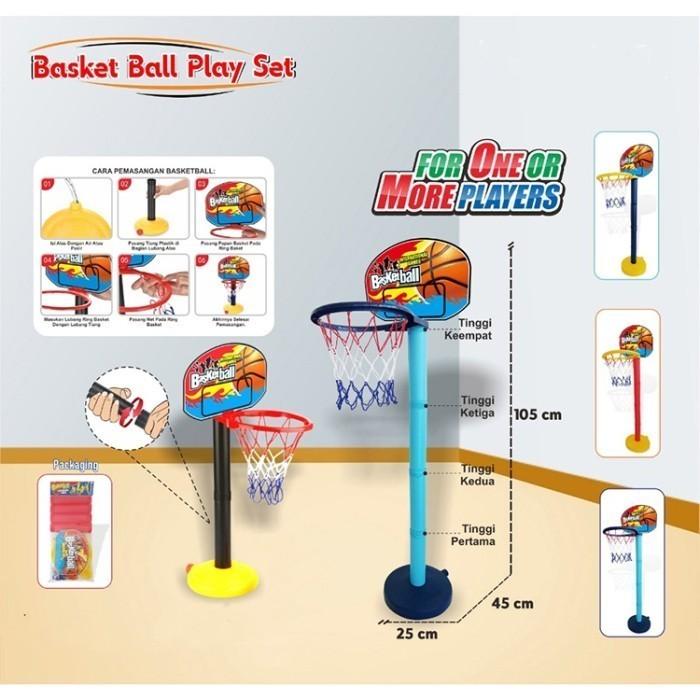 Mainan olahraga anak stand basketball ring bola basket portable set