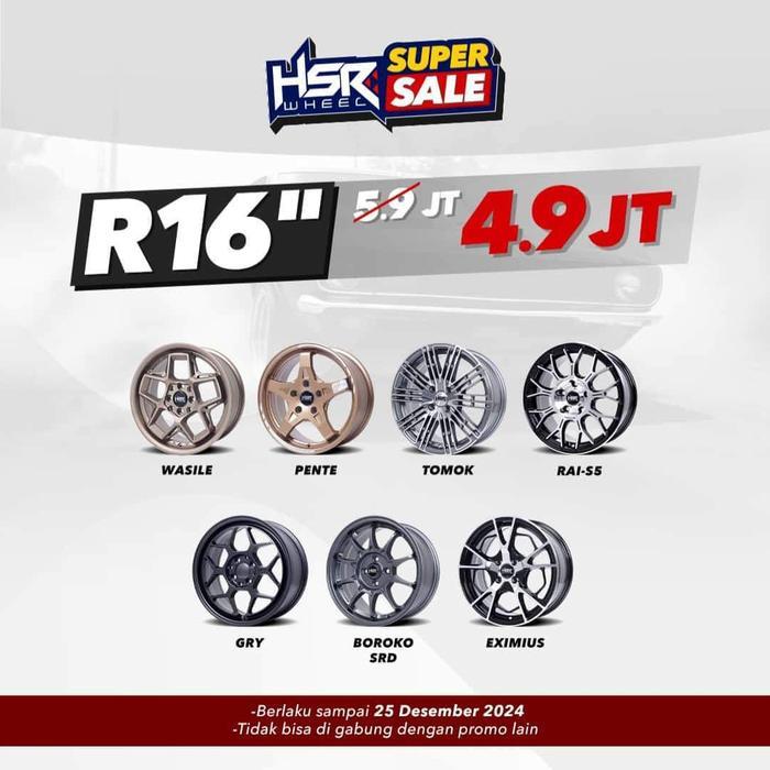 promo paketan velg R16 + ban buat avanza