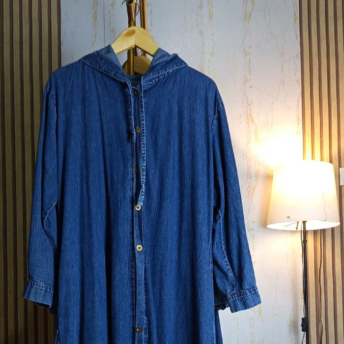 Gamis Jeans Hoodie Wanita