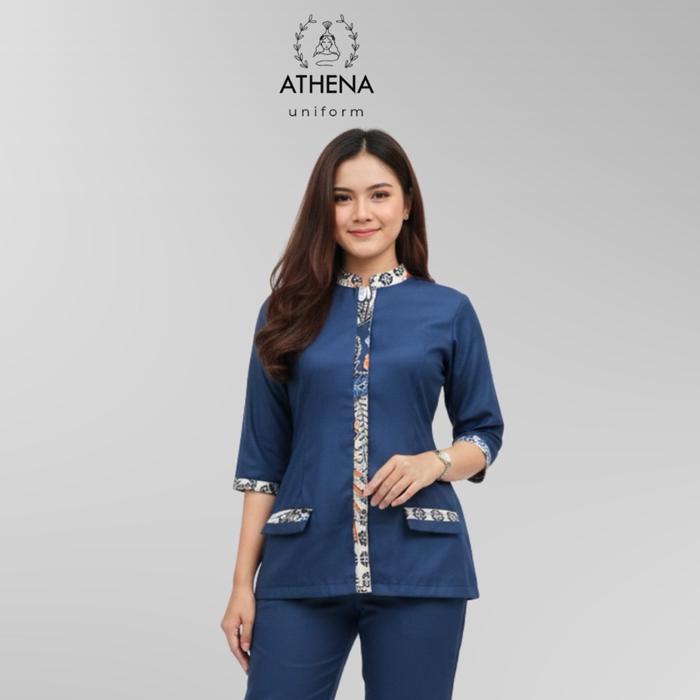 ATASAN  Seragam Kerja Wanita / Klinik Kecantikan / Suster / Baby Sitter ATHENA Uniform - Briliant Se