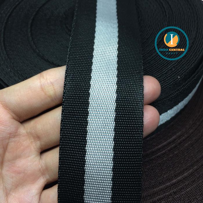 METERAN TALI WEBBING TAS LEBAR 3.8 CM MOTIF STRIP