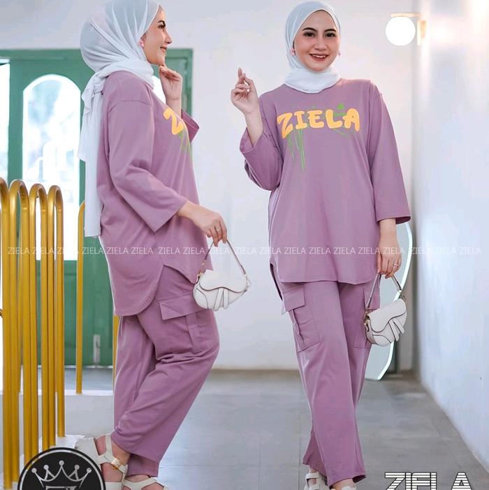 ONSET CARGO JUMBO By. ZIELA Setelan Wanita
